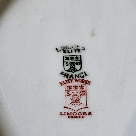 ELITE WORKS LIMOGES FRENCH PORCELAIN SERVING DISH 1891-1914 ANTIQUE GUC "BIN C" - Picture 5 of 8